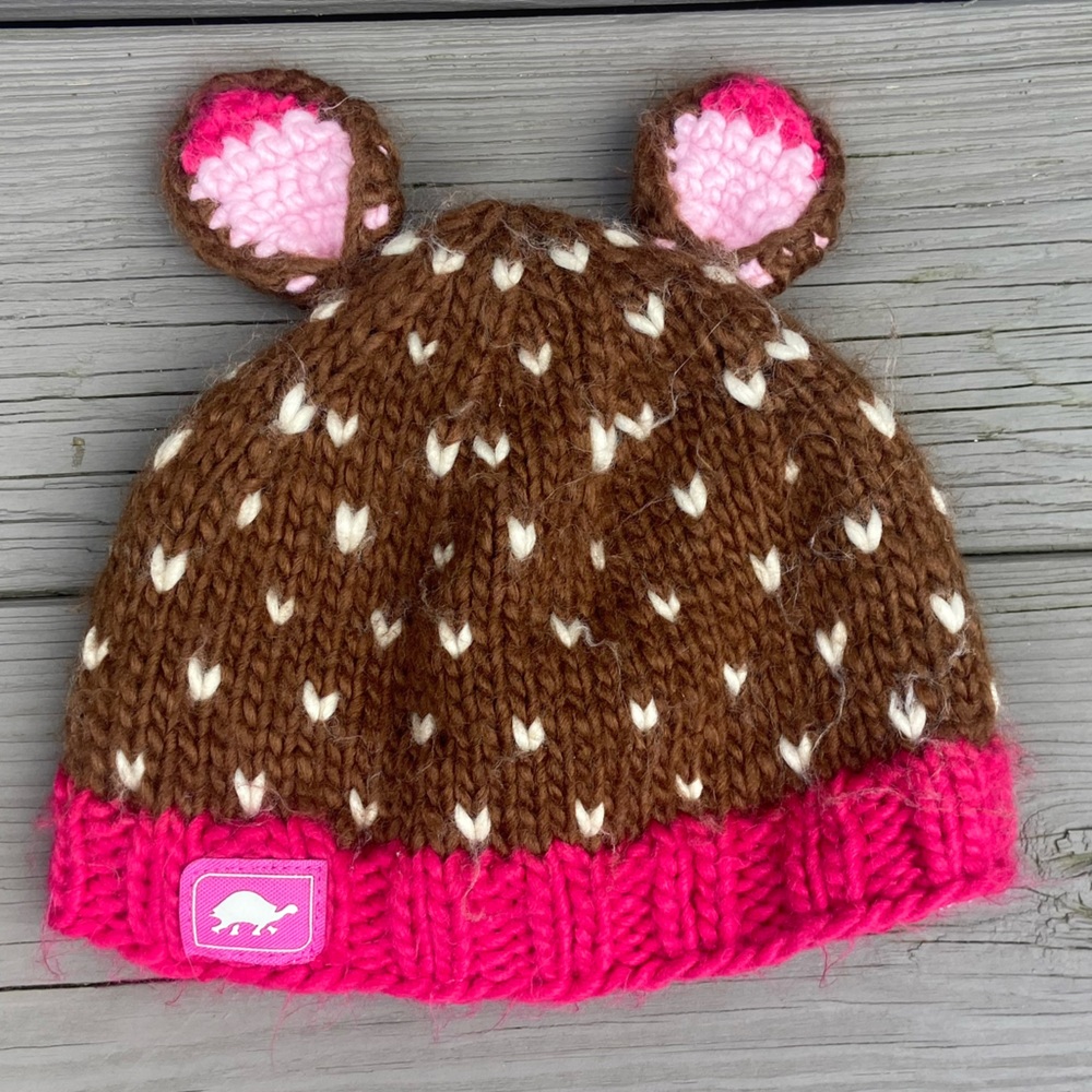 Turtle Fur knit hat with fleece lining kids
